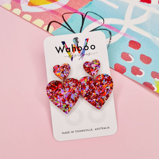 Heart Dangle Earrings