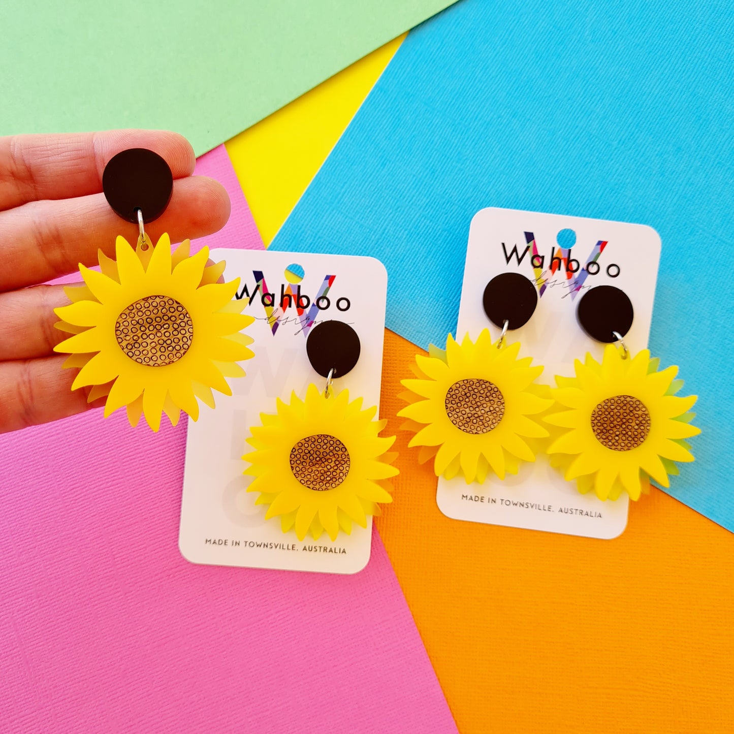 Sunflower Dangle Earrings