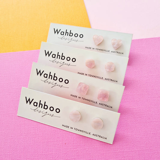 Pearlescent Pink Collection Stud Earrings