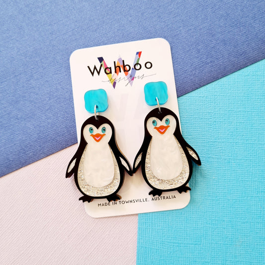 Penguin Dangle Earrings