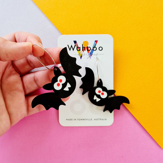Halloween Bat Dangle Earrings