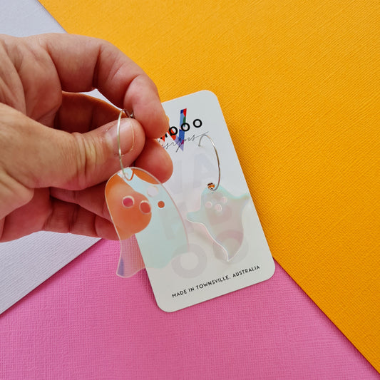 Halloween Boo Ghost Dangle Earrings