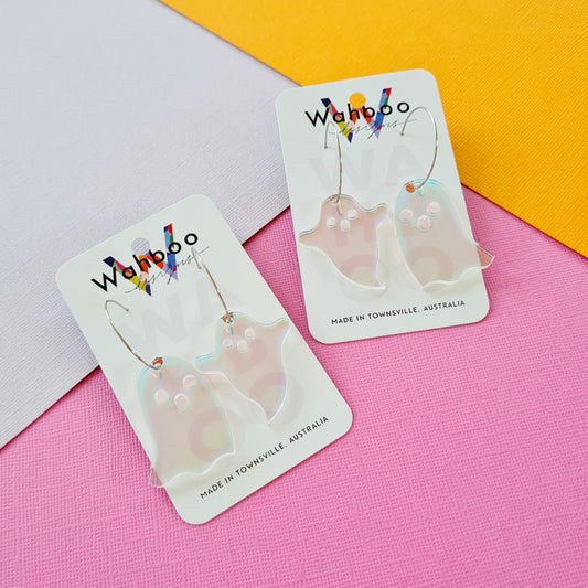 Halloween Boo Ghost Dangle Earrings