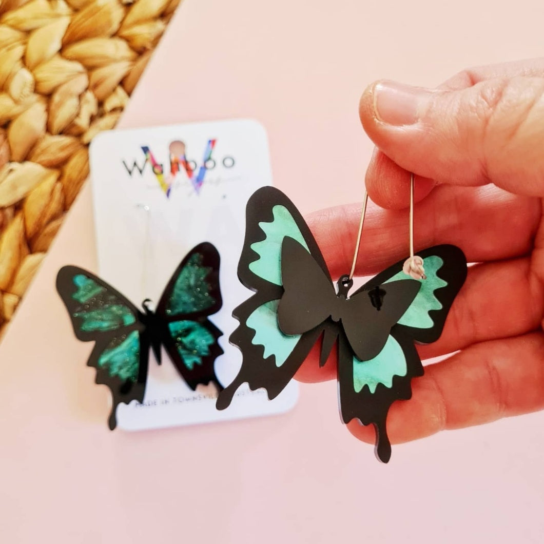 3d discount butterfly earrings