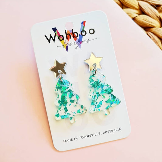 Christmas Tree Dangle Earrings