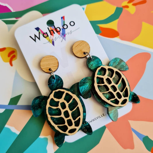 Turtle Dangle Earrings