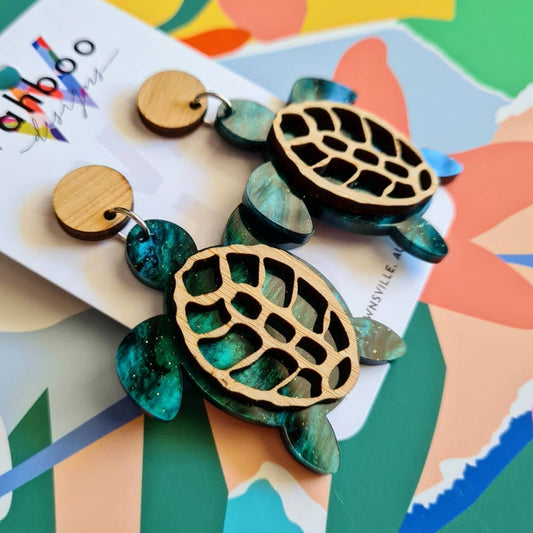 Turtle Dangle Earrings